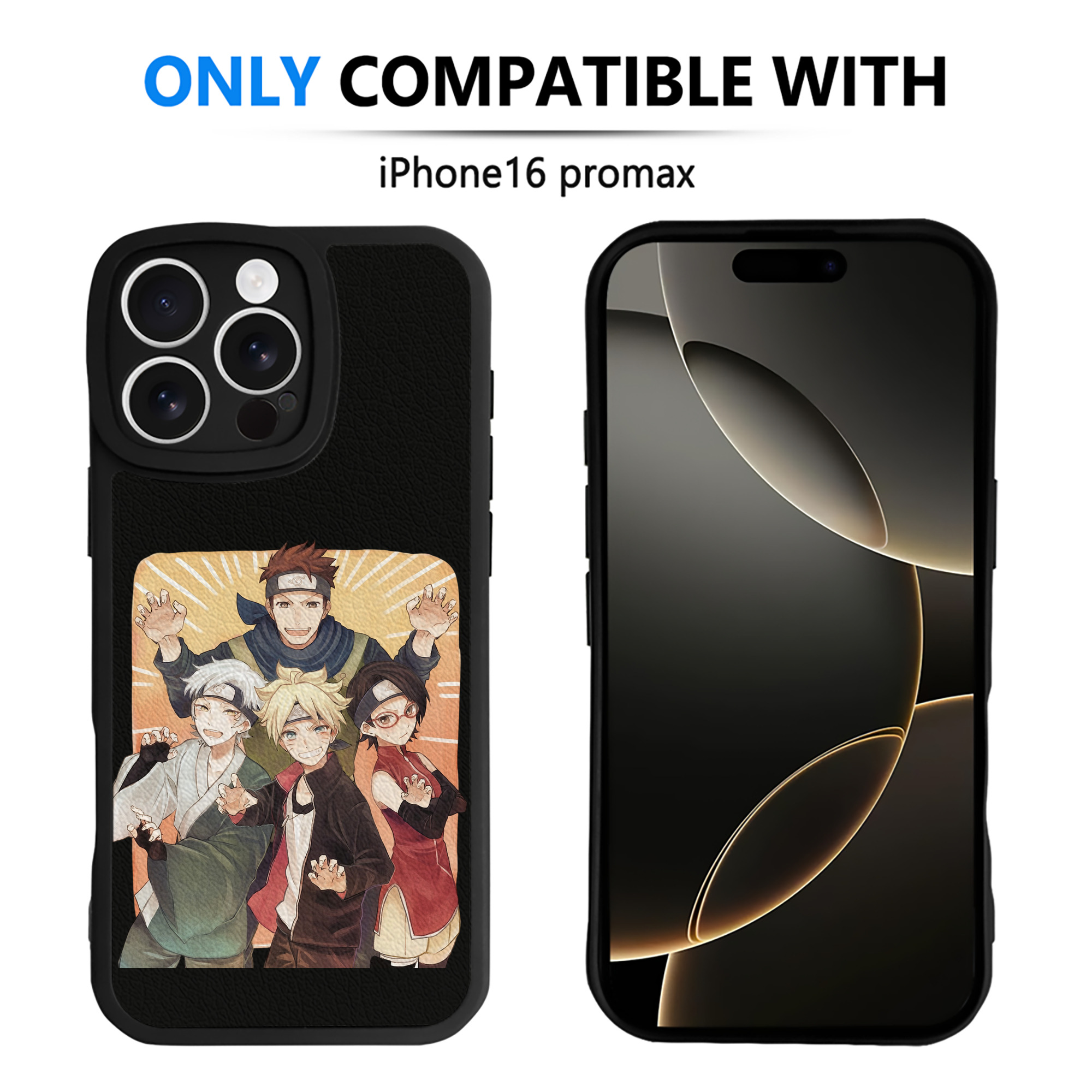 （画像用） NARUTO -ナルト- うちは サラダ Uchiha Sarada 【iPhone 16シリーズ対応】シリコンスマホケース（レザー調） 材質：シリコン
